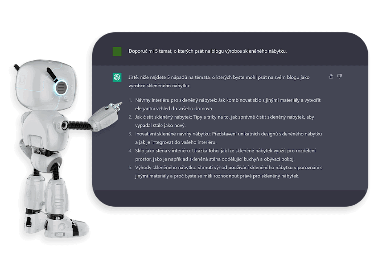 Chatovanie s robotom - brainstorming