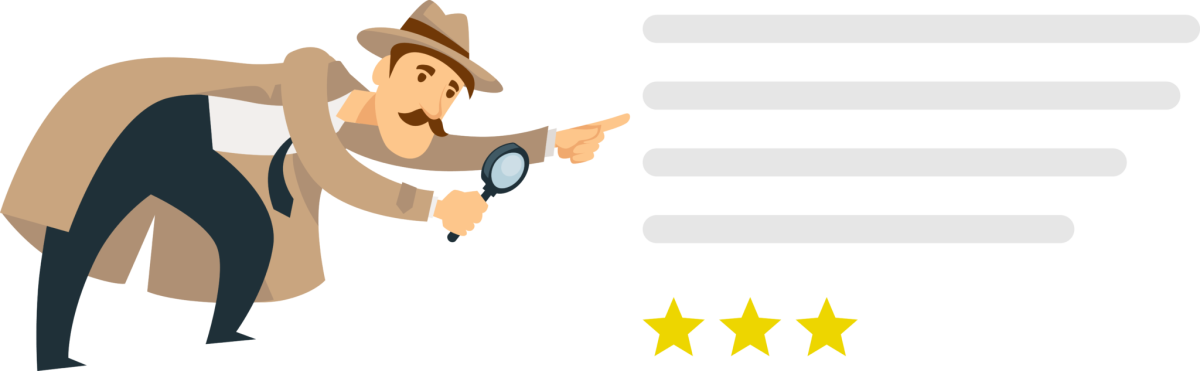 Detektív vyšetrujúci recenziu