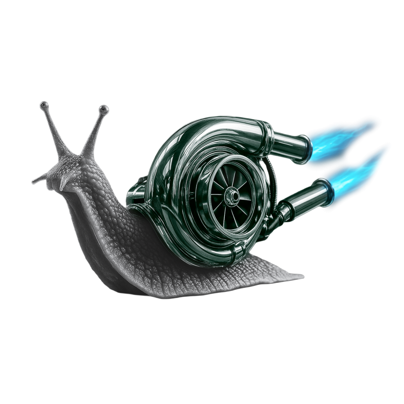 Šnek s turbo pohonom